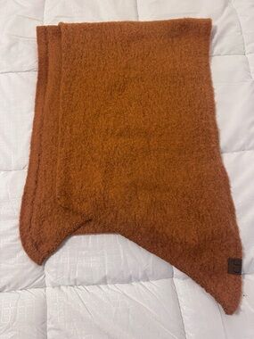 C.C Rust Orange Fuzzy Knit Scarf